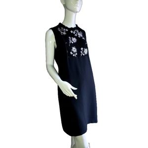 Karl Lagerfeld Paris Ruffle Mock Neck Sleeveless Dress 10